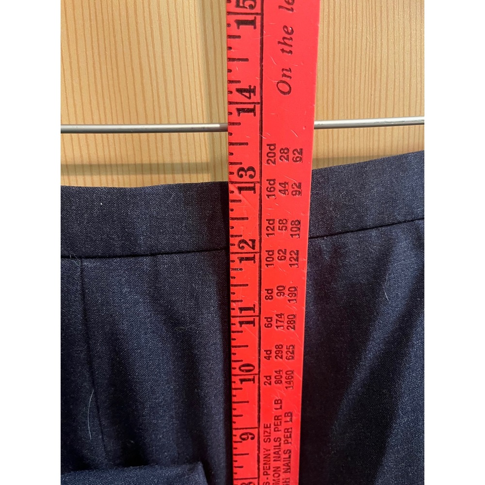 Caslon Pleated Wool Blend Trousers Womens 8 Dark Grey High Rise Straight Leg - Picture 5 of 10
